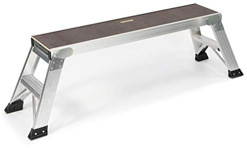 Jumbo® Arbeitsplattform Aluminium/Holz 130x30 cm Plattform- Höhe 0,52 m klappbar Treppe/Tritt Montage- Arbeitsbühne