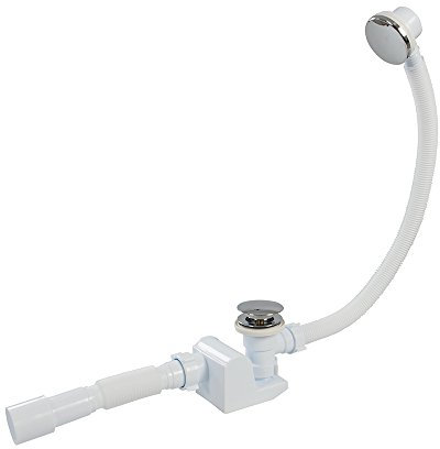 Plumbob 329199 Bath Trap with Outlet and Overflow, White, 40/50 mm