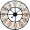 Technoline WT1611 große, analoge Wanduhr WT 1611, quarz, technoline,Metall/MDF, braun, Ø 58 cm