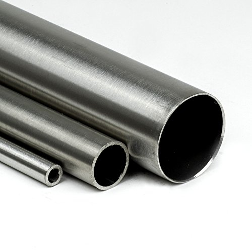 Edelstahl Rundrohr V2A Ø 45x2mm - K240 - Länge 500mm / 50cm auf Zuschnitt