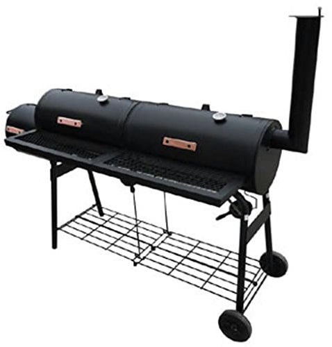 Festnight Barbecue Carbone/Legno/Carbonella con Affumicatore Nevada XL Nero da Giardino/Patio/Esterno