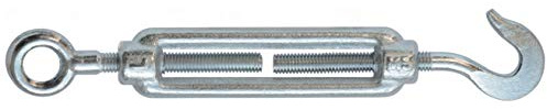 KeyMet GmbH Seilspanner Spannschloss Spannschraube Drahtspanner Draht verzinkt M5 Öse + Haken DIN 1480