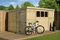 EMS Retail Empire 2500 Pent Garden Shed 12X8 SHIPLAP T&G 3 WINDOWS PRESSURE TREATED
