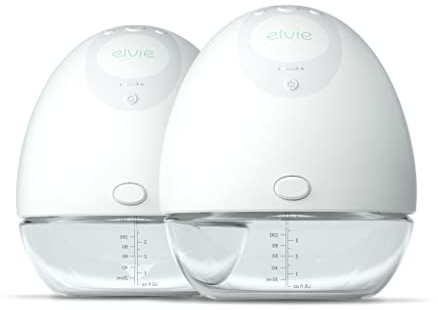 Elvie Pump | Sacaleches Eléctrico Portátil Doble 24mm/28mm. Manos libres con control via APP, Extractor de leche poco ruido y práctico para cualquier ocasión. Fácil de transportar y limpiar…