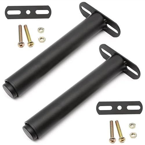 KangBaz Pieds de Meubles, Cadre de lit, Pieds de lit, Pieds de lit en métal, Pieds de Meubles en métal, Pieds de Support réglables en Hauteur, 2 pièces de 7 Pouces à 13 Pouces (Noir)