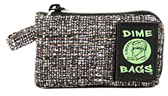DIME BAGS Gepolsterte Tasche, Schutzhülle mit weichem Velours-Innenfutter, Glas- und Ausrüstungsaufbewahrung und Reisen, robuste Außenseite aus Hanfgeflecht, Statisches Violett, 10 Inch, Gepolsterte