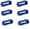 SAVITA 6 Pièces Boucle de Bracelet de Montre, Anneau de Fixation de Bracelet de Montre en Silicone pour Bande de Montre Intelligente Remplacement (22mm, Bleu Foncé)