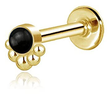 viva-adorno 1,2mm Labret Lippen Piercing Madonna Tragus Helix Ohr Piercing Stecker Z557