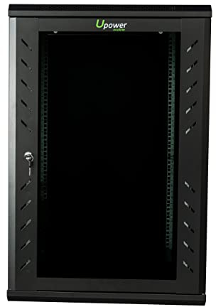 MASTER U-POWER Armario Rack 19 18U Mural 600x600x901mm, hasta 250Kg Negro