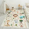 Nazar Kinderteppich für Kinderzimmer, Babyteppich, für Mädchen und Jungen, Motiv Dinosaurier, Weltkarte und Tiere (739 beige, 120x160 cm)