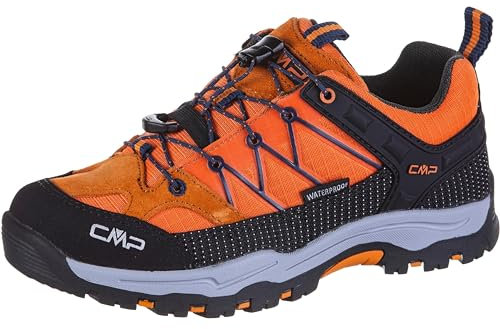 CMP Kids Rigel Low Trekking Shoes Wp Unisex Kinder Trekking-Schuhe, Flame Blue, 34 EU