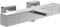 Villeroy & Boch Universal Taps & Fittings Badewannenthermostat, Badewannenarmatur mit Verbrühschutz und Sicherheitssperre bei 38°, Mischbatterie Badewanne Aufputz, eckig, Chrom