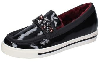 LUCIANO BARACHINI Mocassini Donna Pelle Verniciata Nero 36 EU