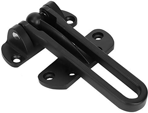 Door Reinforcement, Stainless Steel AntiTheft, Buckle Security Guard Door Security Guard Door Safety Lock Latch for Home Hotel Matte Black Black (#1)