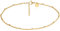 day.berlin Damen Fußkettchen Point in Gold 18k vergoldet, Fußkette 22cm + 5cm, variable Länge mit kleinen Kugeln aus 316L Edelstahl, nickelfrei und wasserfest