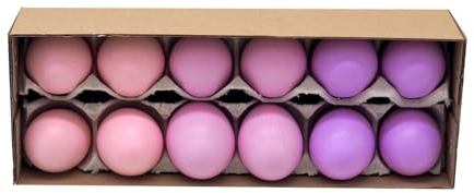 ZauberDeko Eier Hühnereier Lila Rosa Mix Deko Ostern Dekoration Tischdeko Frühling 12 Stück 6cm