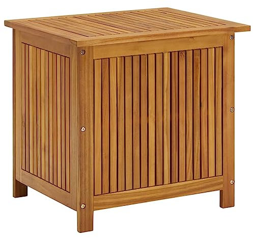 prissent Garten-60x50x58cm Akazie holz Holz Auflagenbox Holz Sitztruhe Garten shed Gartenbox Groß Storage Boxes Sitztruhe mit Stauraum Sitzbank Outdoor