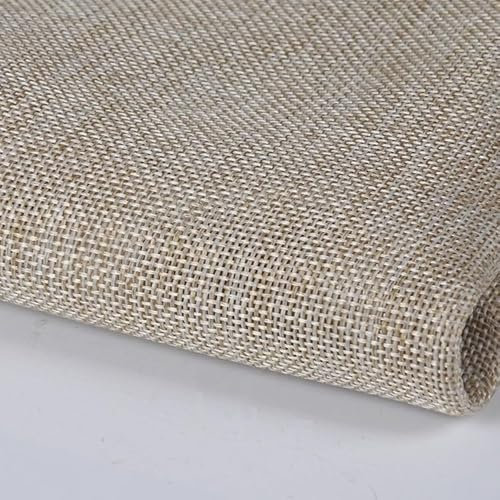Tissu Acoustique,Toile pour Enceinte Tissu de grille de haut-parleur en lin, tissu de protection en maille anti-poussière, tissu stéréo de remplacement for armoire multimédia, boîtes KTV(Light Beige)