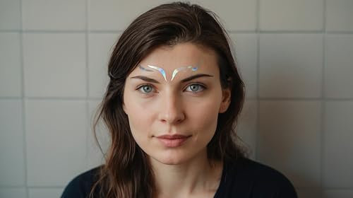 Eyeliner Sticker | Lidstrich Aufkleber holografisch | Festival Make-Up | Face Gem (Silber, 3xMix) Drei verschiedene Motive