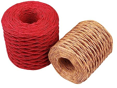Lurrose 200m Papierkordel Makramee Bänder für Foto Ein Dekoratives Papier Draht Geschenkverpackung