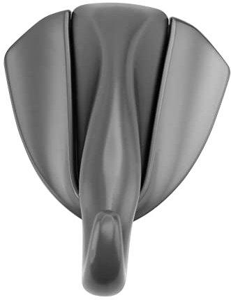 Warmhm Wall Mounted Elephant Coat Hook Zinc Alloy Matte Black Finish Decorative Clothes Hanger Creative Home Wall Hook for Entryway and Bedroom