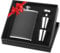 Edelstahl Flachmann Geschenkset, RISVOWO 8oz/227ml Fassungsvermögen Flask mit 2xSchnapsgläsern & 1xTrichter, Zum Tragen von Alkohol, Flachmann Klein Set für Stilvolles Trinken Unterwegs