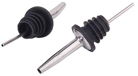 Pack Of 2 Stainless Steel Liquor Pourer Bottle Pourer Oil Bottle Pourers Spout Stopper For Wine Liquor Oil Coffee Vinegar Bottles Creative and Popular