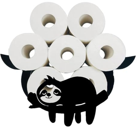 Animal Sloth Toilet Paper Roll Holders, Funny Toilet Paper Stand, Metal Wall Mounted Toilets Papers Roll Holder, Cute Animal Wall Hanging Papers Towel Rack, Roll Storage Holders for Toilets
