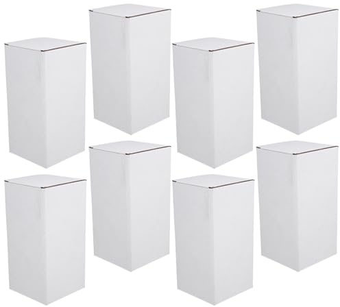 JOINPAYA Weißer Verpackungskartons aus Papier 10 Stück Stabil und Präzise Verarbeitet ohne Klebeband oder Kleber Montierbar für Versand und Umzug