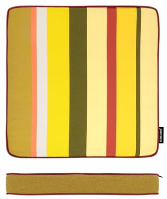 Remember Sitzkissen Elba, B 40 x T 40 x H 5 cm, Polyester – Weiches Sitzkissen für Stuhl oder Bank, dekoratives Wohnkissen für Küche, Balkon oder Terrasse (Capri)