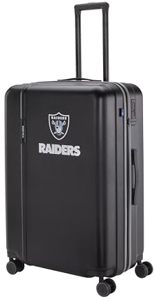 Travelite NFL Hartschalenkoffer Las Vegas Raiders Größe L, 103 Liter | großer Reisekoffer aus ABS mit TSA Schloss und 4 Doppelrollen, 76 x 51 x 30,5 cm,4 kg, viel Stauraum