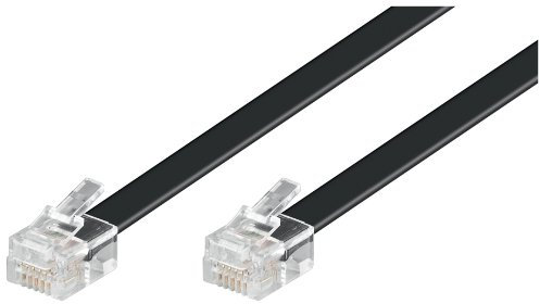 Wentronic Modular-Kabel (2x RJ12 Westernstecker, 6-polig, belegt) schwarz 6m