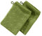 Möve Waschhandschuh 2er-Pack Quadretti Walk-Frottier grün Größe 15x20 cm