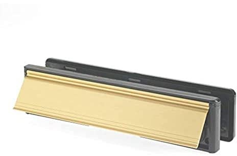 Yale YLP44-06/34-CP Letterplate/Letterbox, 300 mm, Fits 38-78 mm Doors, Gold Finish