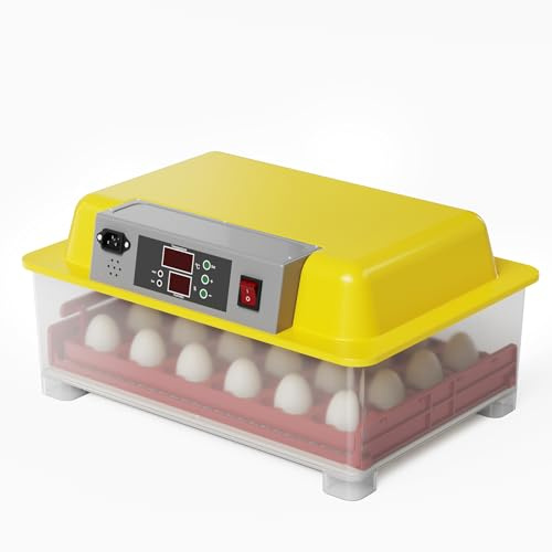Wiltec Couveuse automatique – 100 W – pour 24 oeufs – à Retournement automatique – Appareil à couver Incubateur Couvoir Éclosoir Éleveuse oisillons