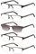 EYECEDAR 5 Stuks Lesebrille Herren Metall Rahmen Rechteckiger Stil Federscharniere Enthalten Sonnenbrillen Lesebrillen 1.75
