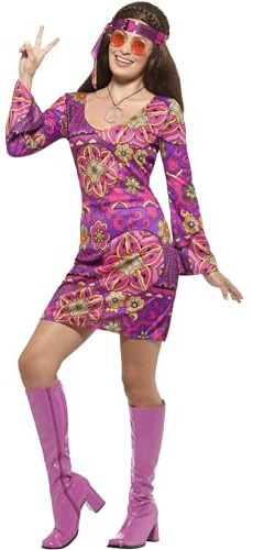 Hippie Chick Adult Costume Purple - Plus Size 1X