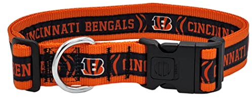 Pets First NFL Cincinnati Bengals Hundehalsband, lizenziert, Größe XL, strapazierfähig, robust und langlebig, erhältlich in 31 Fußballmannschaften und 4 Größen