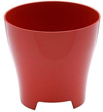 Plastia Blumenübertopf Übertopf Luna, der kluge Übertopf für den Innenbereich Ø30cm (Durchmesser 18 cm, Rot)