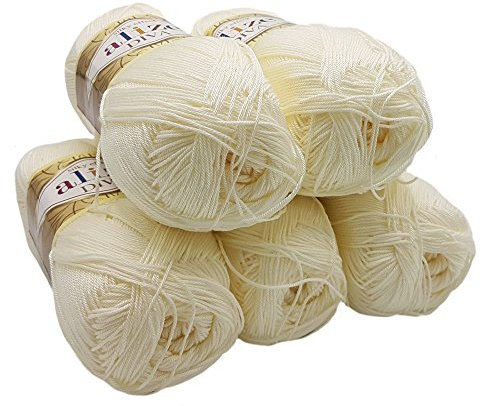 Alize 5 x 100 g Diva Batik Strickwolle, 500 Gramm merzerisierte Strickwolle, Acryl
