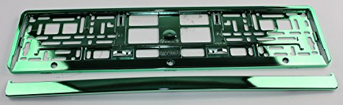 ZentimeX Z788695 Kennzeichenhalter Kennzeichenhalterung grün glänzend Hochglanz für DE-Standard Kennzeichen 1 Stück