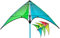 Prism Kite Technology Unisex – Erwachsene NEUG Neutrino Dual Line Mini Sport Kite Ready to Fly mit Leine, Doppelzweck Wickler, Streamer Tail und Travel Sleeve, grün/blau, 100 cm