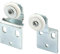 Prime-Line N 7533 Sliding Closet Door Roller Kit, 3/4 in. Wheel Diameter, Convex (Round) Edge Plastic, Stamped Steel Construction, Includes 3/8 in. and 1/2 in. Offset Pairs, Pack of 4, Zinc