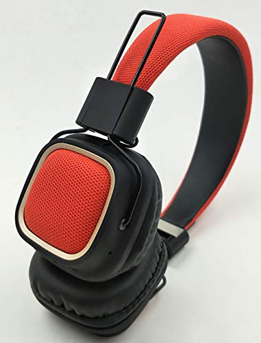 TKLLOVE Cuffie Senza Fili Bluetooth,Cuffie Senza Fili Rosse Bluetooth Giochi Musicali Sport Correre Pieghevole Quadrato Resistente all'Usura Linea Intrecciata Processo Colore Puro