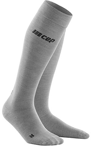 CEP – ALLDAY RECOVERY COMPRESSION SOCKS für Herren | Merino Socken mit Kompression in hellgrau | Größe IV