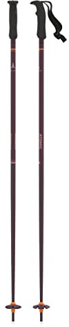ATOMIC CLOUD Skistöcke - Schwarz - Länge 115 cm - Hochwertiger Aluminium-Skistock - Ergonomischer Griff für mehr Grip - Stock mit 60 mm Pistenteller - Einsteiger-Stöcke