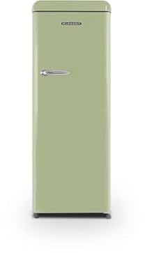 SCHNEIDER - SCCL222VVA, Réfrigérateur 1 porte, 229L (211+18), Froid statique, Eclairage Led, 3 clayettes verre, Thermostat réglable, Pieds réglables, Vert Amande