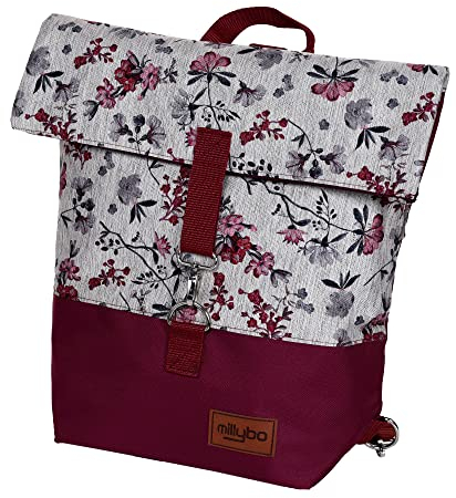 millybo Sweet Fahrradtaschen für Gepäckträger Damen & Herren, Fahrrad Tasche Hinten 3-in-1 Gepäckträgertasche und Rucksack, wasserfest (960.009 Burgundy)