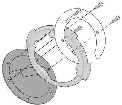 FAR BF51 Spezieller Flansch Tankrucksack GIVI kompatibel mit KTM 790 Adventure R 2020 Tanklock