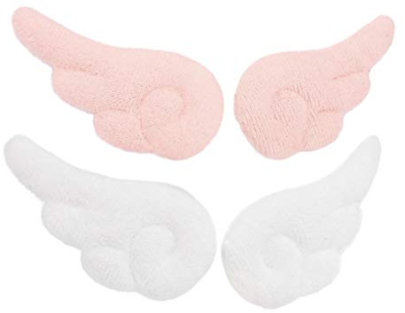 Lurrose 2 Paar Engelsflügel Haarspangen Plüschflügel Haarnadeln Kawaii Haarschmuck für Frauen Mädchen Festival Cosplay